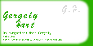gergely hart business card